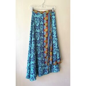 Mandala One Suze Turquoise Wrap Skirt Reversible Double Layer One Size Strap